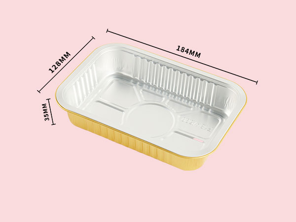 shallow rectangle aluminum tray 184mm